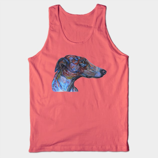 rainbow greyhound profile Tank Top by candimoonart